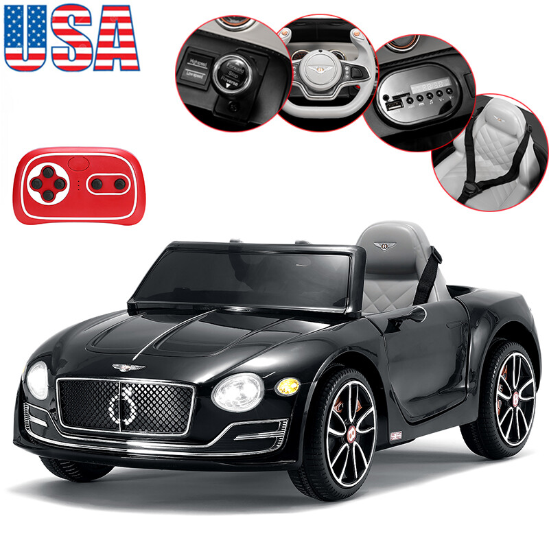 12V Electric Kids Ride on Car Bentley Licensed Style Child Toy Car W/Remote +LED
