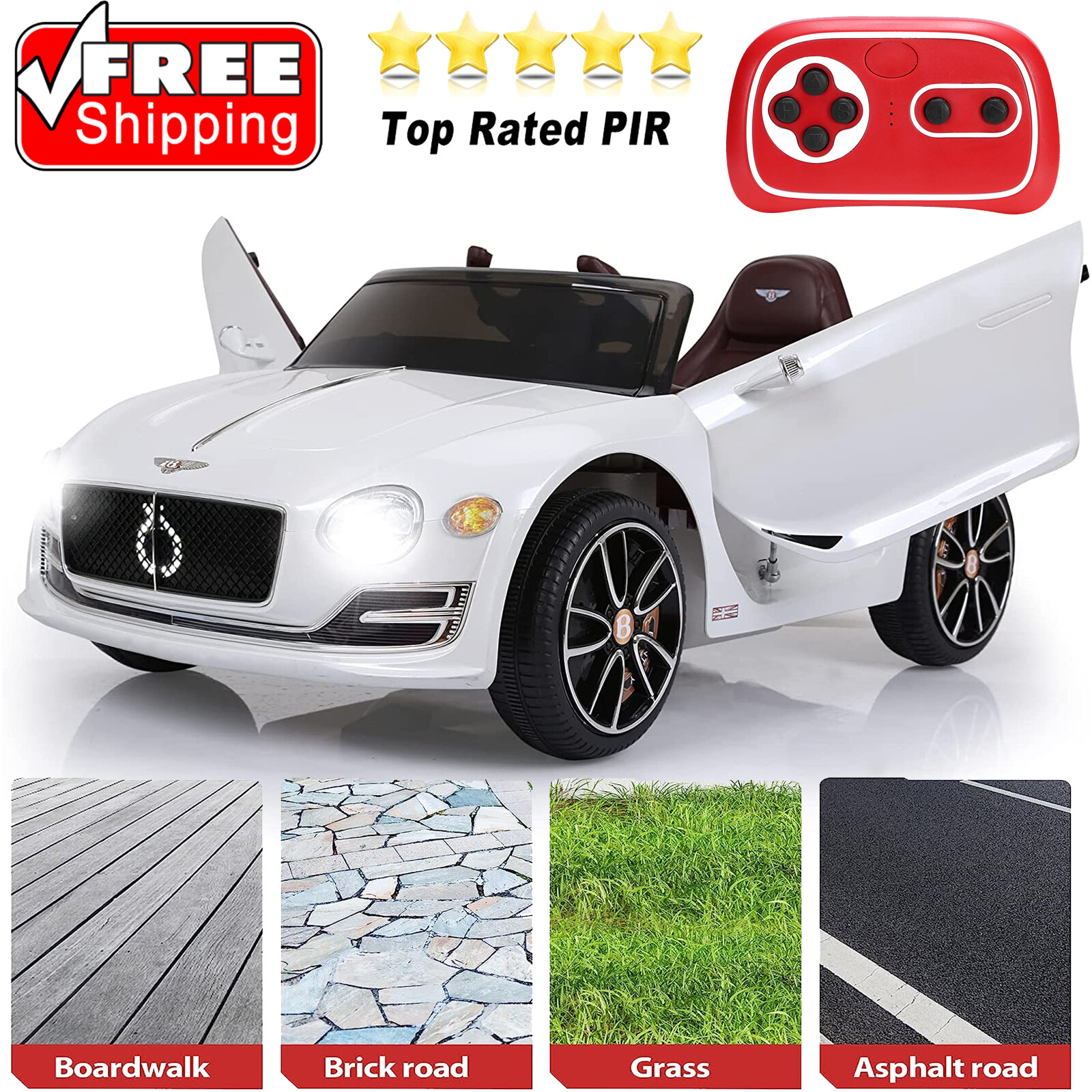 Bentley Style 12V Licensed Bentley Kids Ride On Car with Remote Cotrol MP3 USB