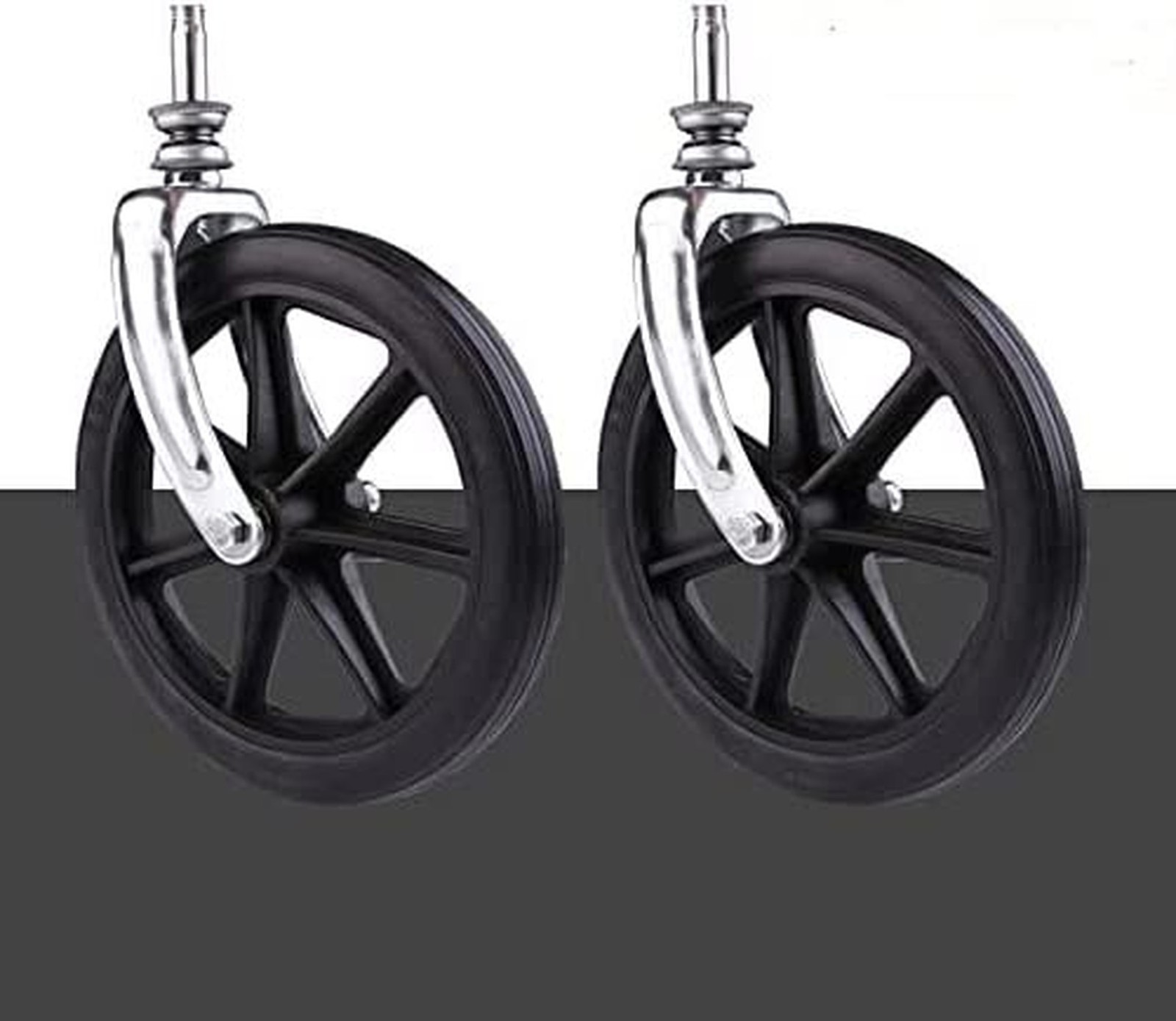2PCs Wheels Replacement for Wheelchairs, 8″ x 1″ Rollator Wheels, Anti-Slip R…