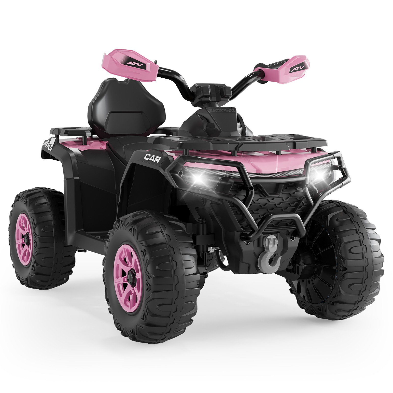 12V Kids Ride On Car w/ RC,Electric Off-Road ATV Car Toys with LED Lights,Music