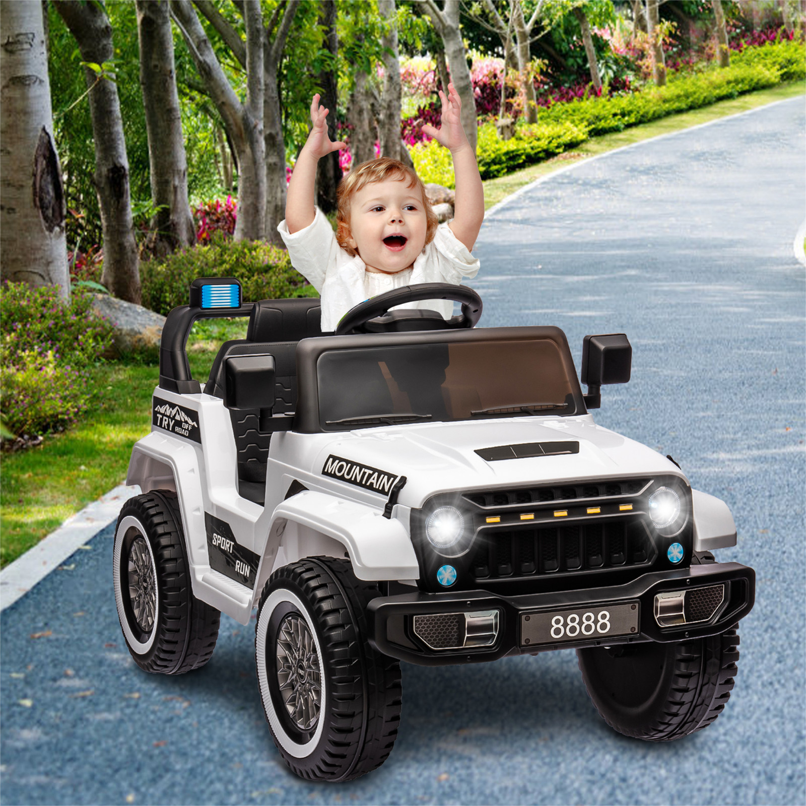 Garvee 12v Electric Ride-on Truck for Children,Battery-Powered Vehicle with RC