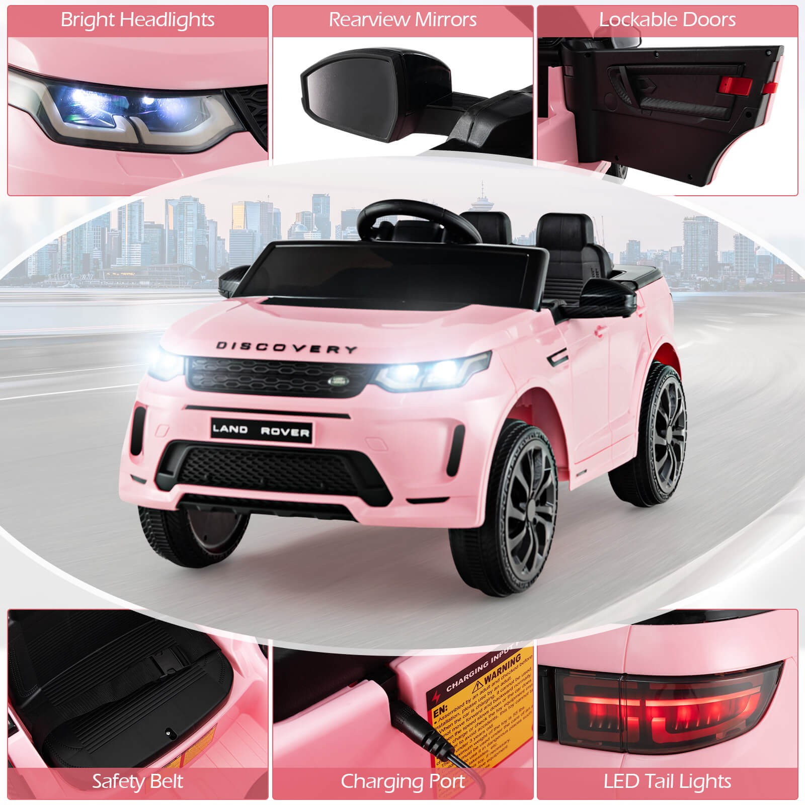12V Kids Ride On Car Licensed Land Rover Electric Vehicle w/ Remote Control
