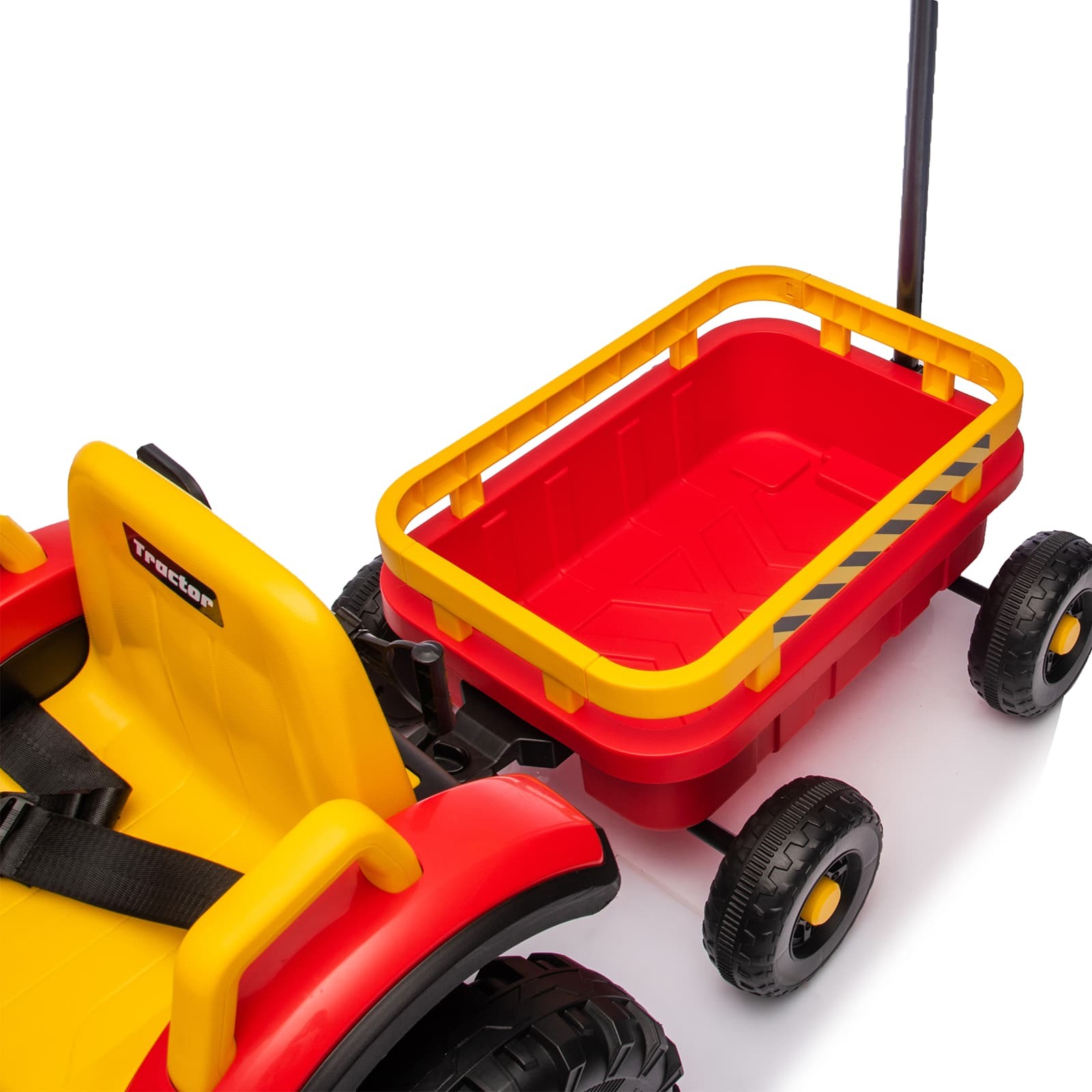 Kids Electric Farm Tractor Ride On Car 12V with Trailer Lights Music Age 3-6