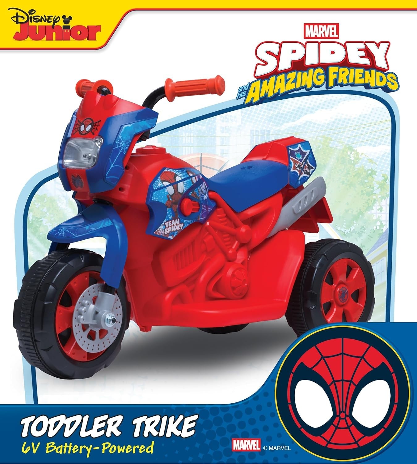 Kid Trax 6V Marvel Spiderman Disney Junior Toddler Bike – Ride On Toys, Kids Bik