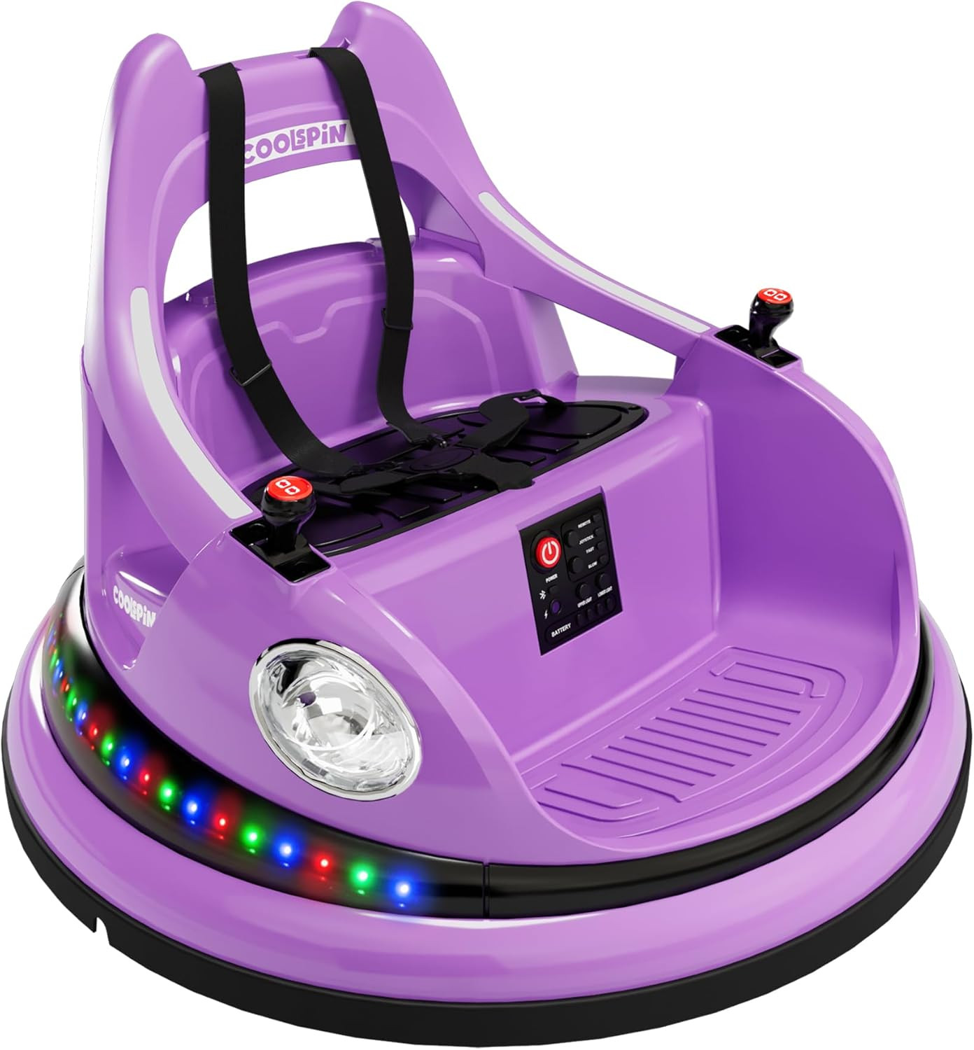 Ride on Bumper Car for Toddlers, 12V Battery Car for Kids W/Parent Remote, 2-Spe
