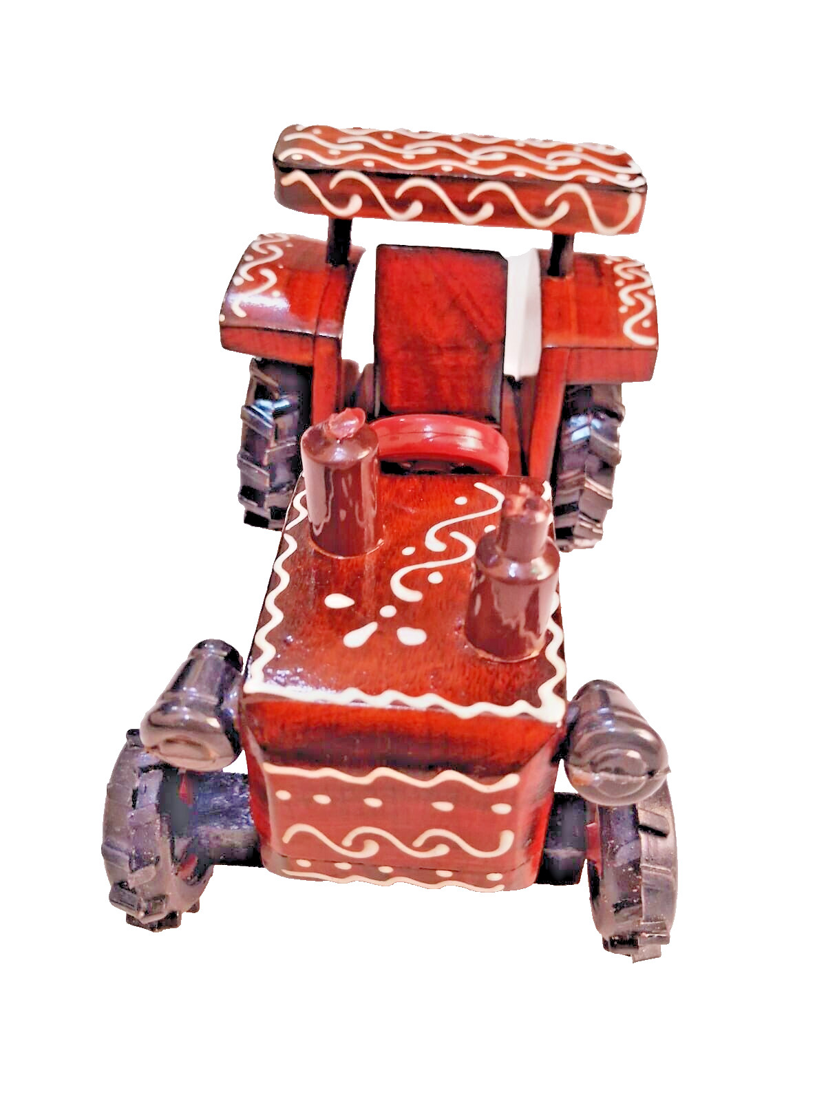 Wood Toy Farm Tractor Kids Toddlers Playthings 4 wheel Toy Wooden Handmade Gift