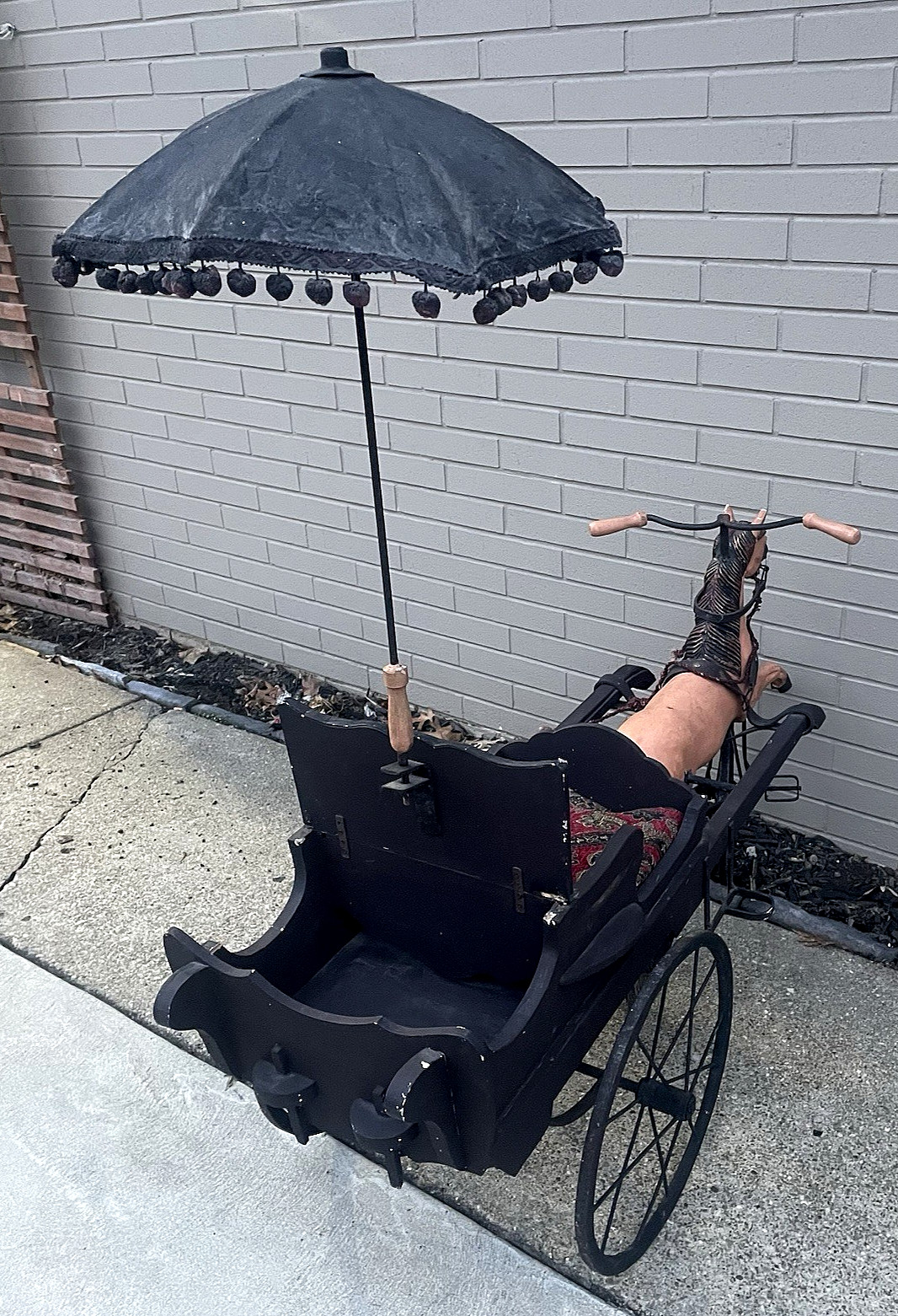 Very Rare 19th Century Ride on Peddle Horse Drawn Carriage