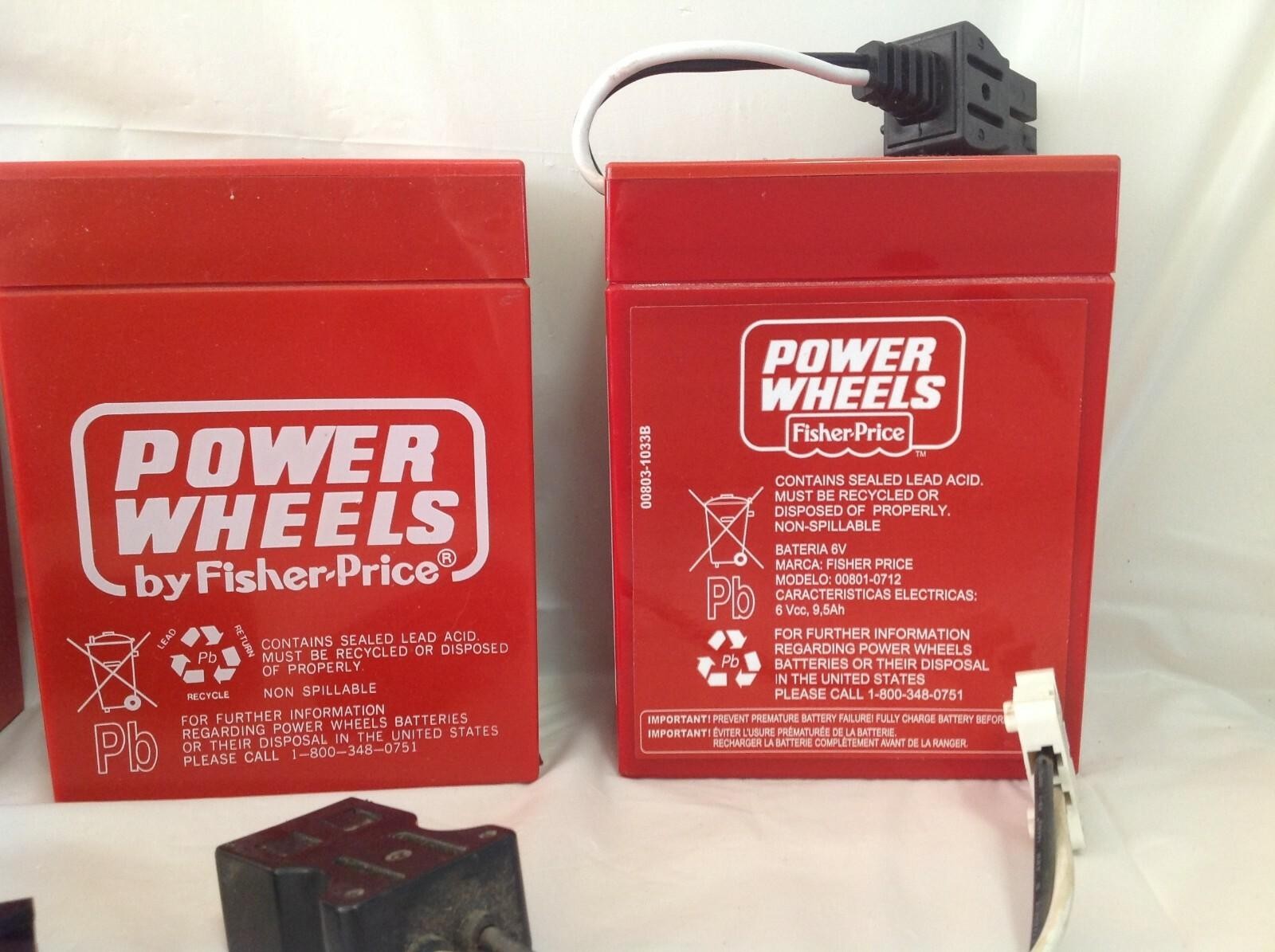 Three (3x) Fisher-Price Power Wheels 6-Volt Rechargeable Battery (Not Working)