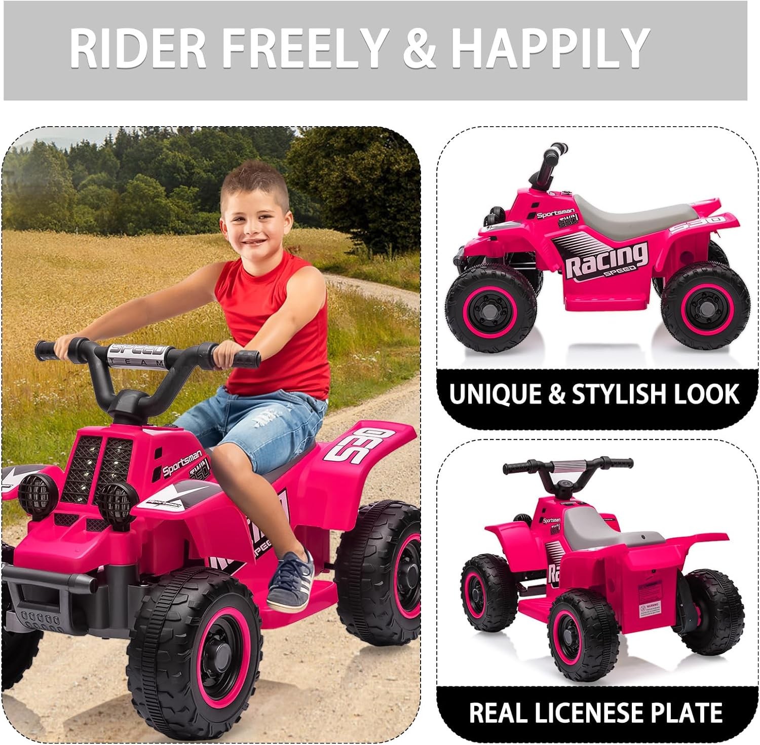 Electric Ride on Cars ATV for Kids,6v 4.5AH Battery,Ride-on Toys for Children