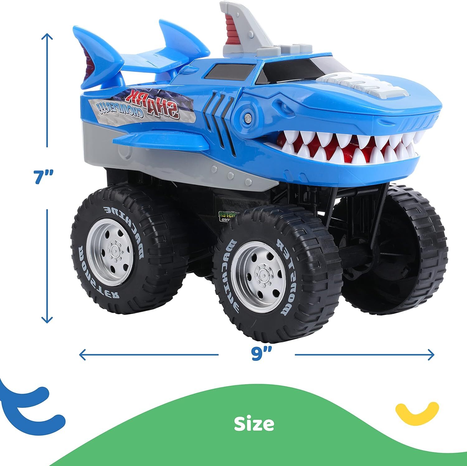 Shark Monster Truck – Oversize Motorized Wheel