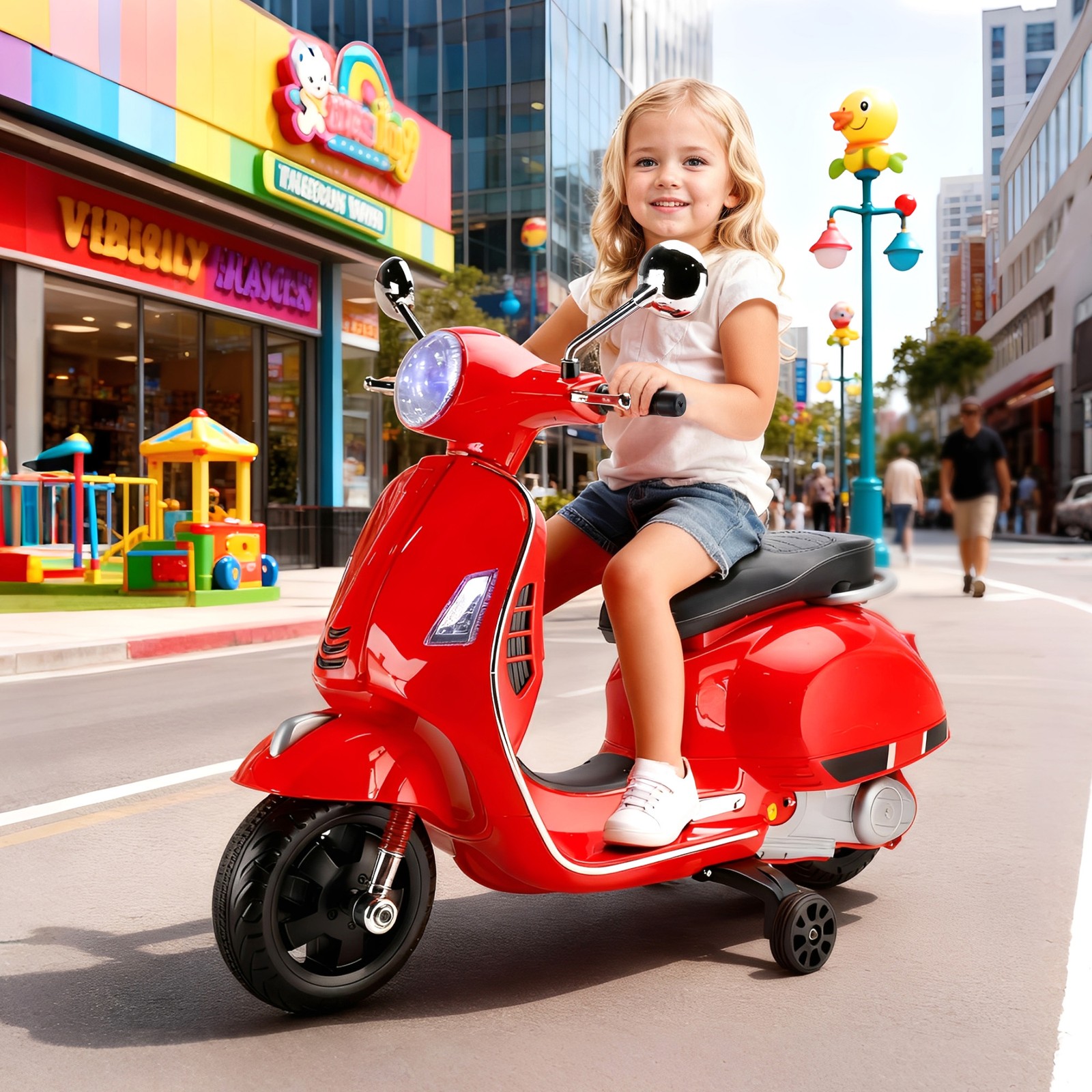 Dual Electric 6V Ride On Motorcycle Toy Car For Kid 3 Wheeler Toy Car Red🛵