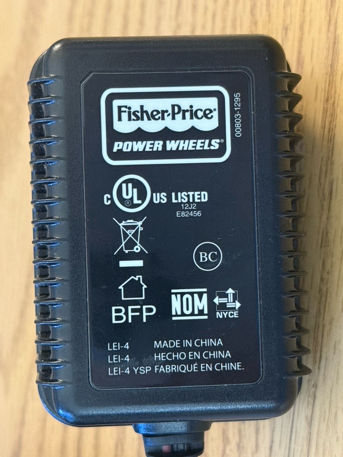 NEW Power Wheels 12V Battery Charger Genuine Fisher Price 00803-1295