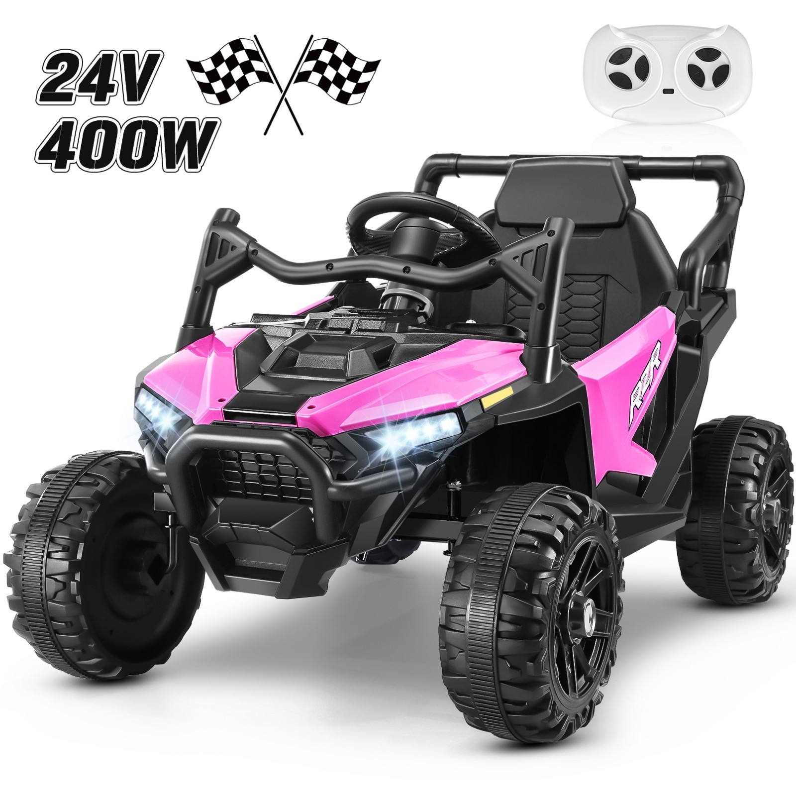 24V Kids Electric Car Ride on UTV Battery Power Wheels w/Remote Control & Music