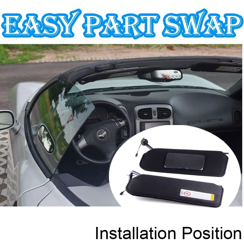 Automotive Sun Visors with Updated Vanity Lights LED Bulb Compatible for
