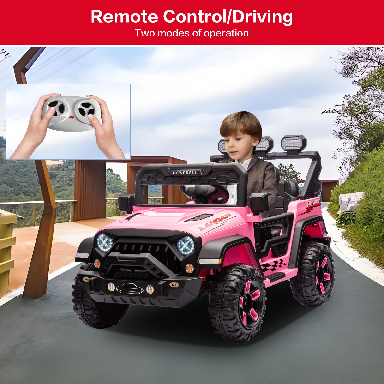 12V Electric Kids Ride On Truck W/ Remote Control DIY Sticker 2 Motor MP3 Player