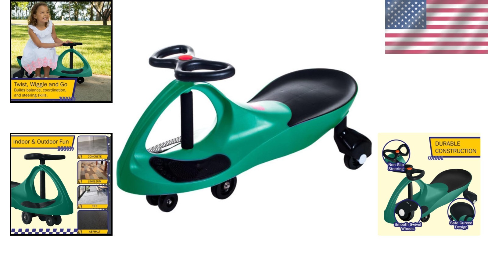 Portable Kids Ride On Toy – Twist and Swivel