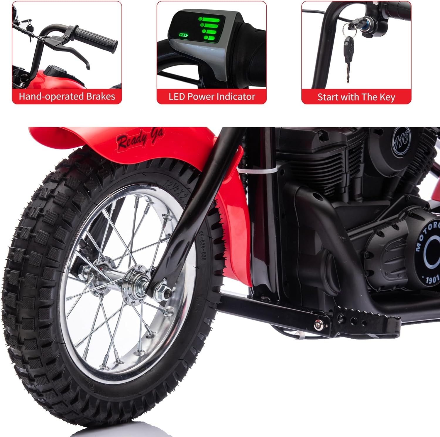 24V Electric Dirt Bike for Teens,250w Brushed Electric Motorcycle, Up to 14MPH