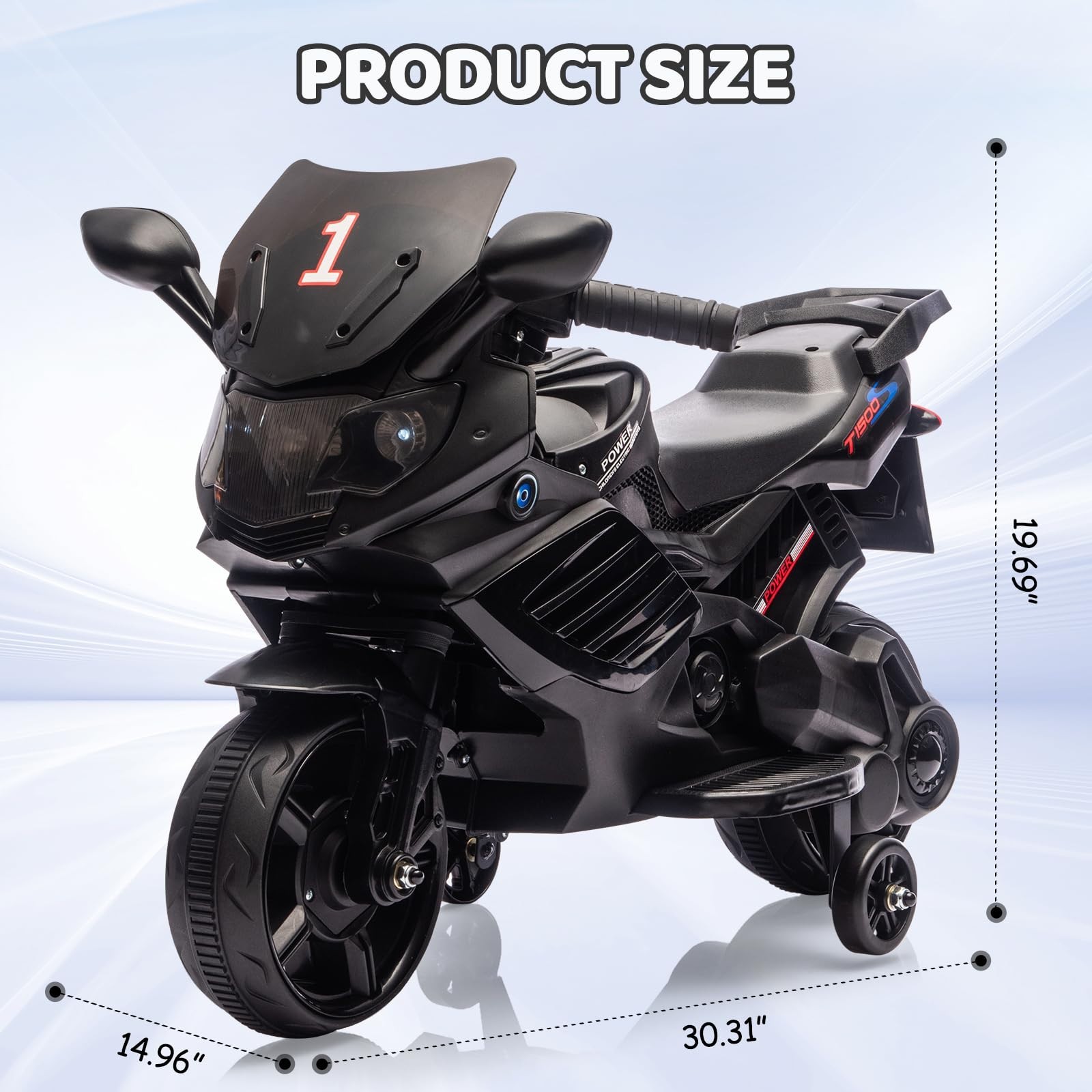 6V Kids Ride On Motorcycle – Battery Powered, Treaded Tires, Headlight, Horn, Mu