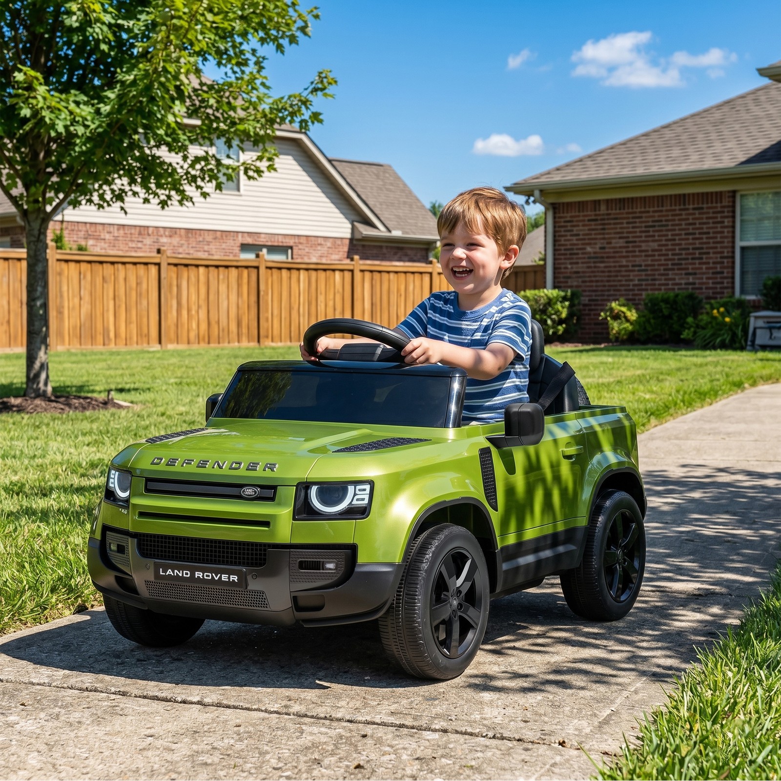 Qaba 12V Ride on Car Licensed Land Rover with Suspension & Remote, Green