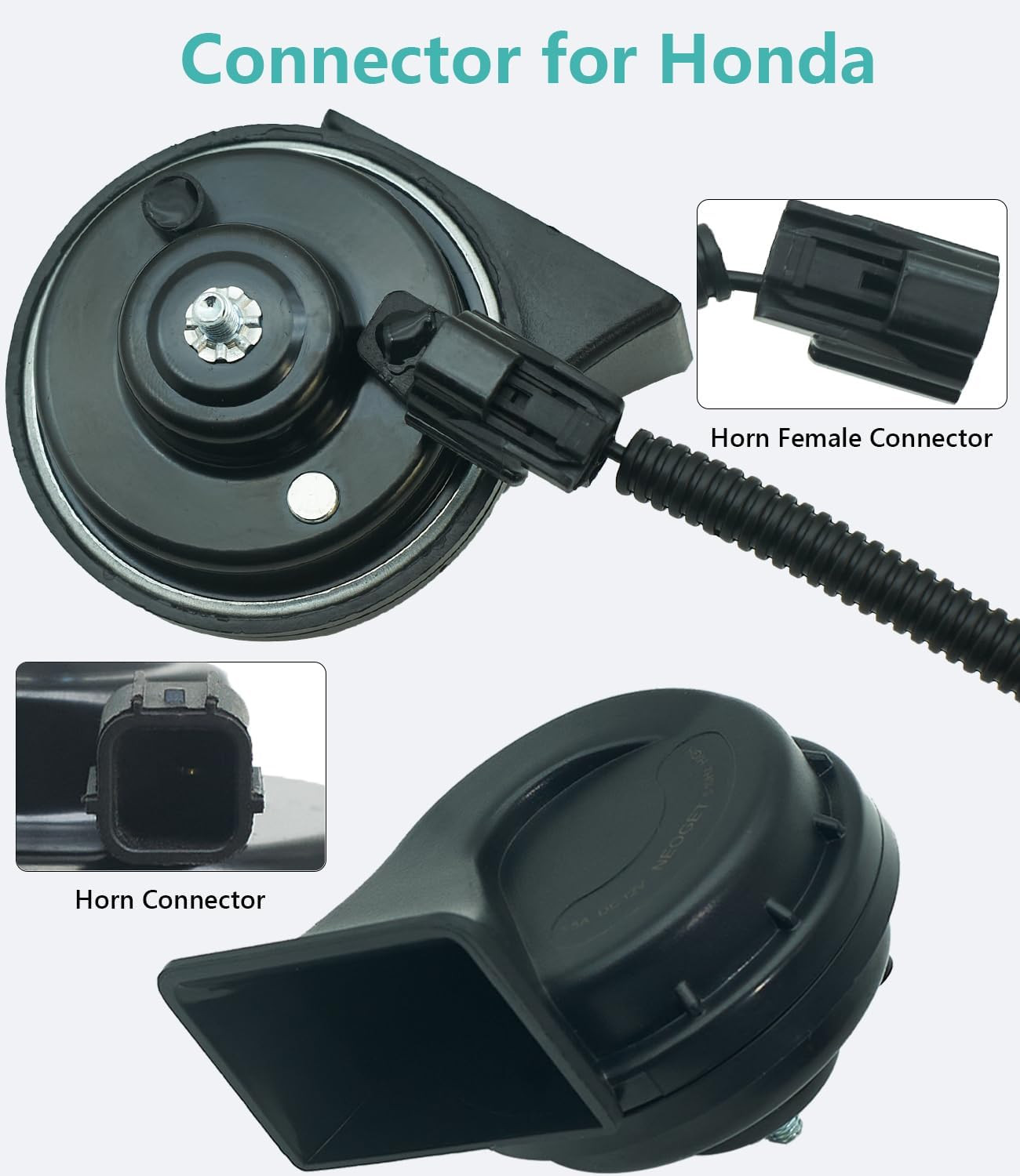 Dual Horn Upgrade Kit Compatible with Honda HR-V (2016-2022), Fit (2007-2020) &