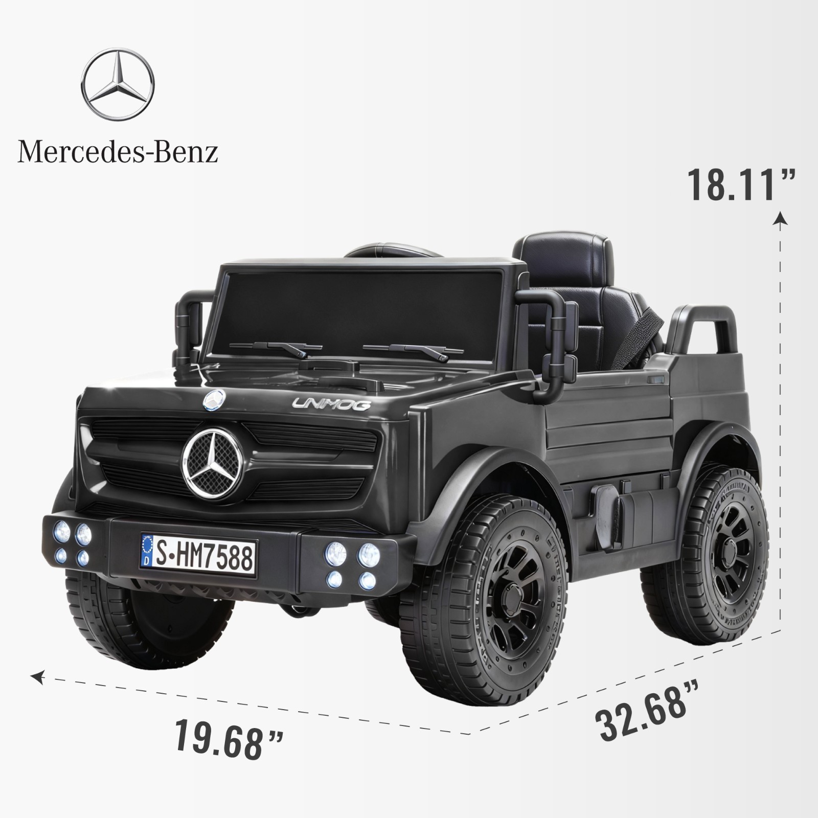 Mercedes-Benz Licensed Kids 12V Ride on Toy Electric Car with Parent Remote MP3