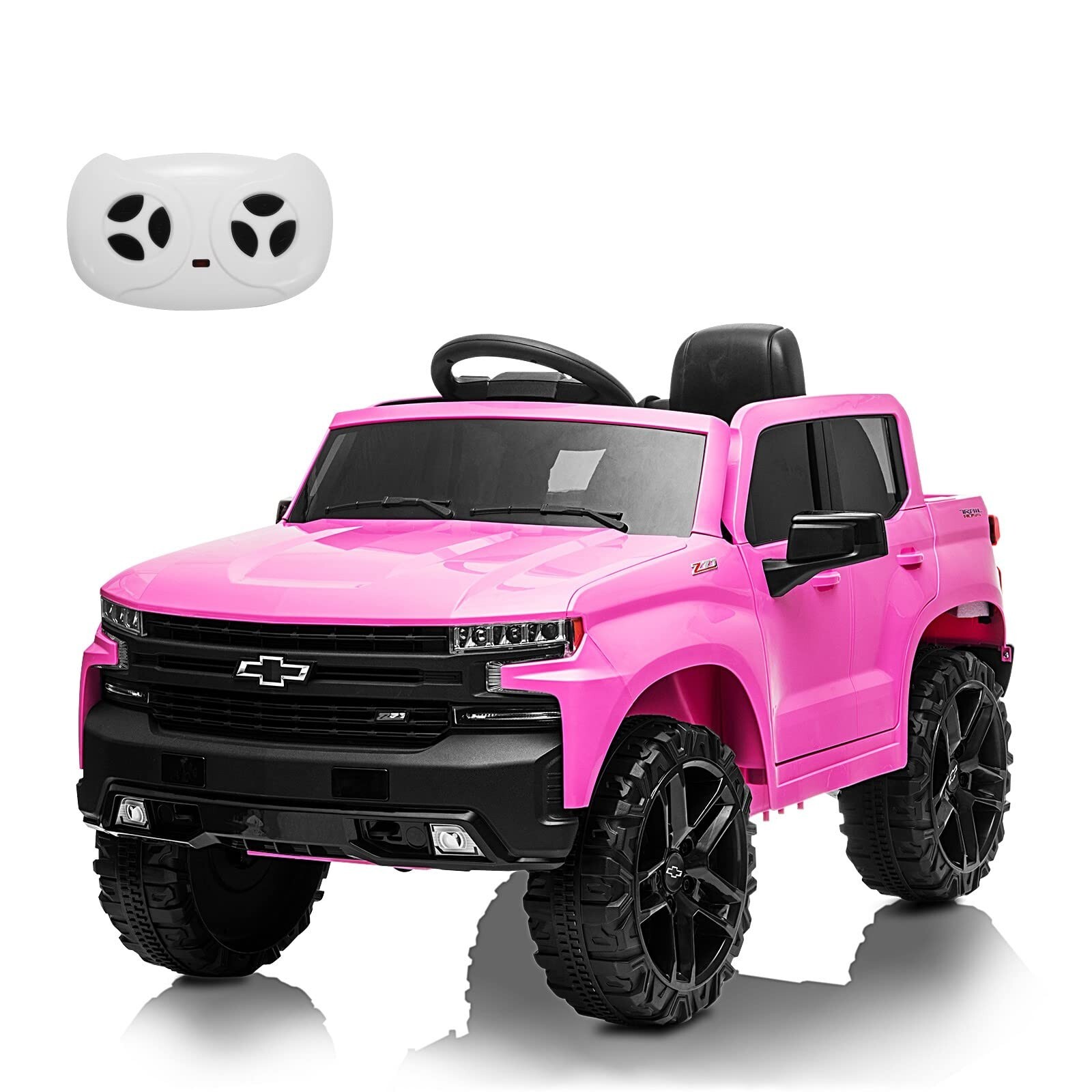 24V Ride On Car Licensed Chevrolet Silverado 2-Seater Electric Truck Kids Toy