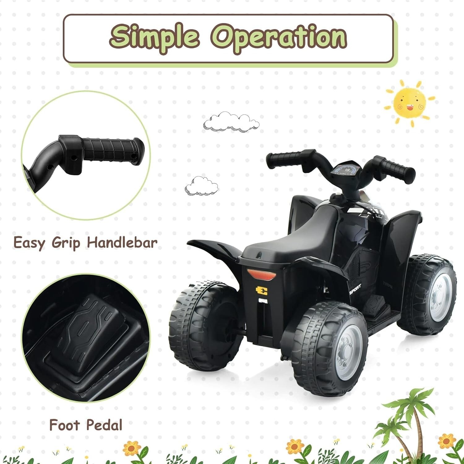 Carro Electrico Para Niños De Años Montar Manejar Y Jugar Con Luces NUEVO