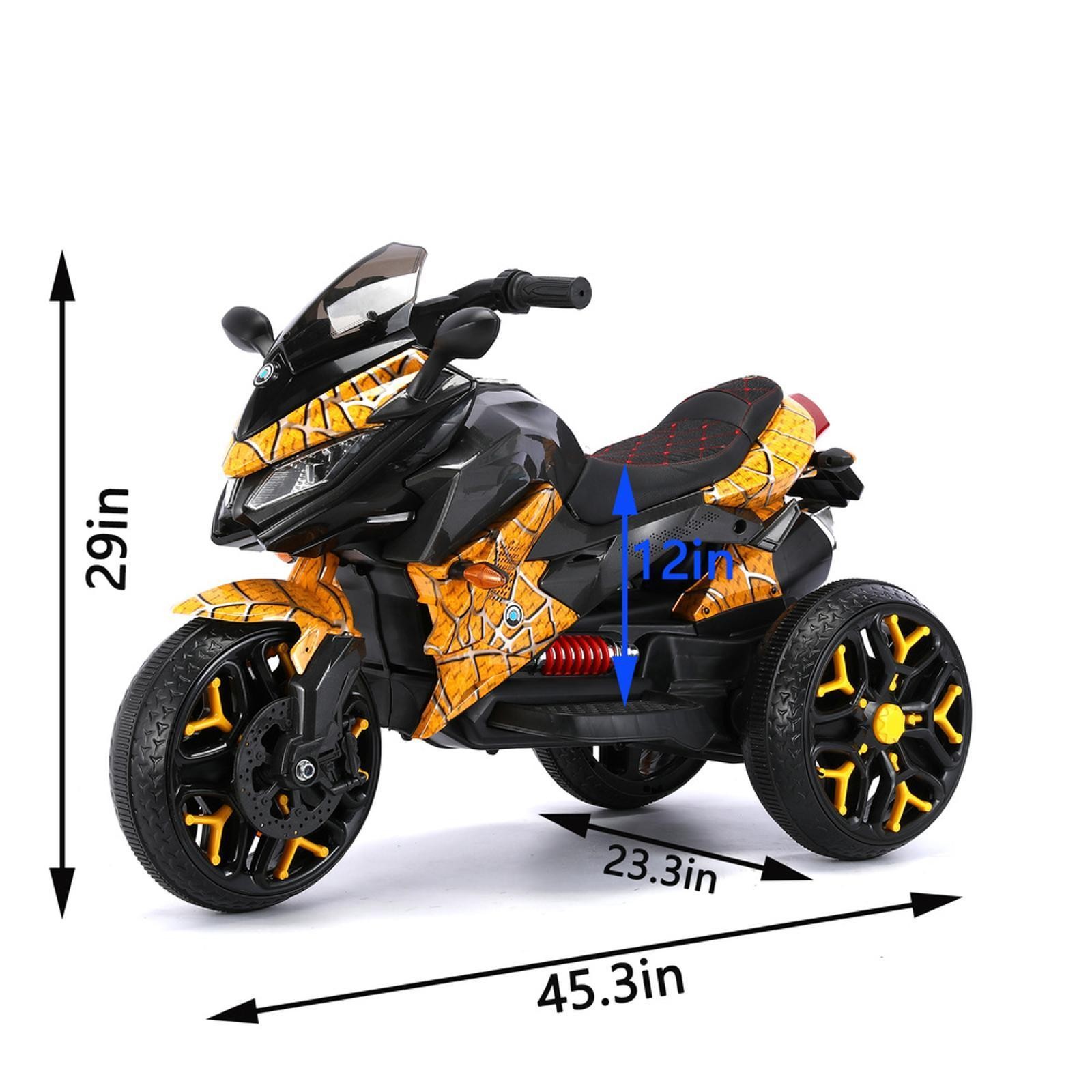 Kids Bikes Riding Toys Battery Powered Motorbike with PU Seat Manual Throttle