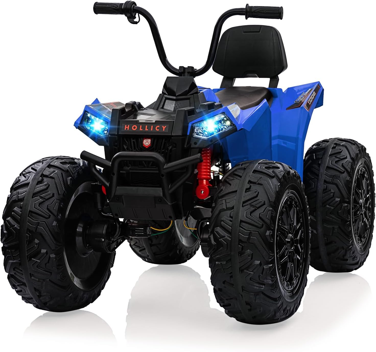 Multicolor 2-Seater Electric ATV for Kids, 4-Wheel Drive with LED Lights & Music