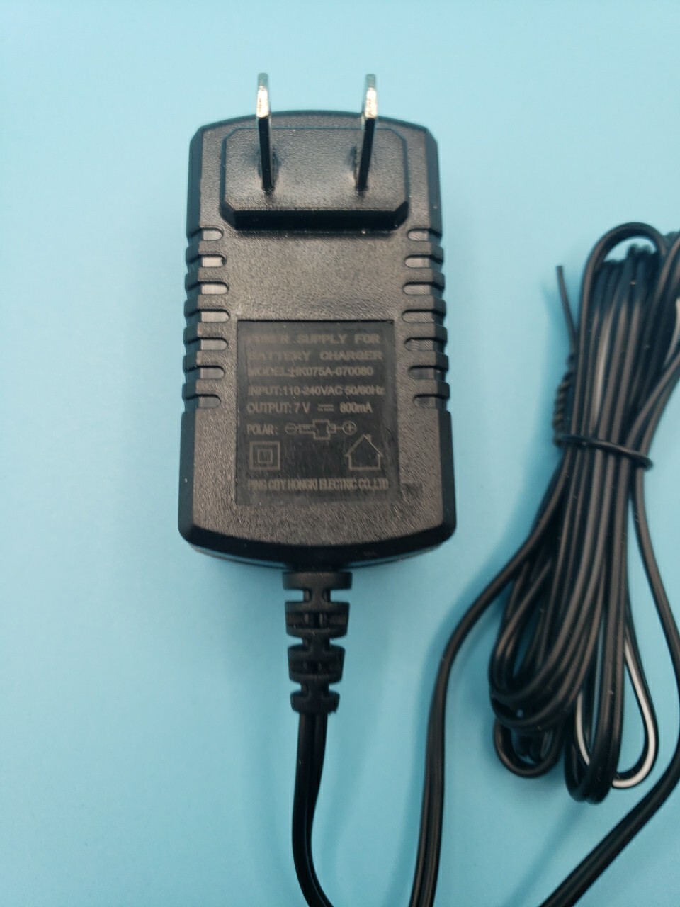 7 Volt 800mA AC Adapter Battery Charger, for Kids Ride On Car, Scooter, &c.