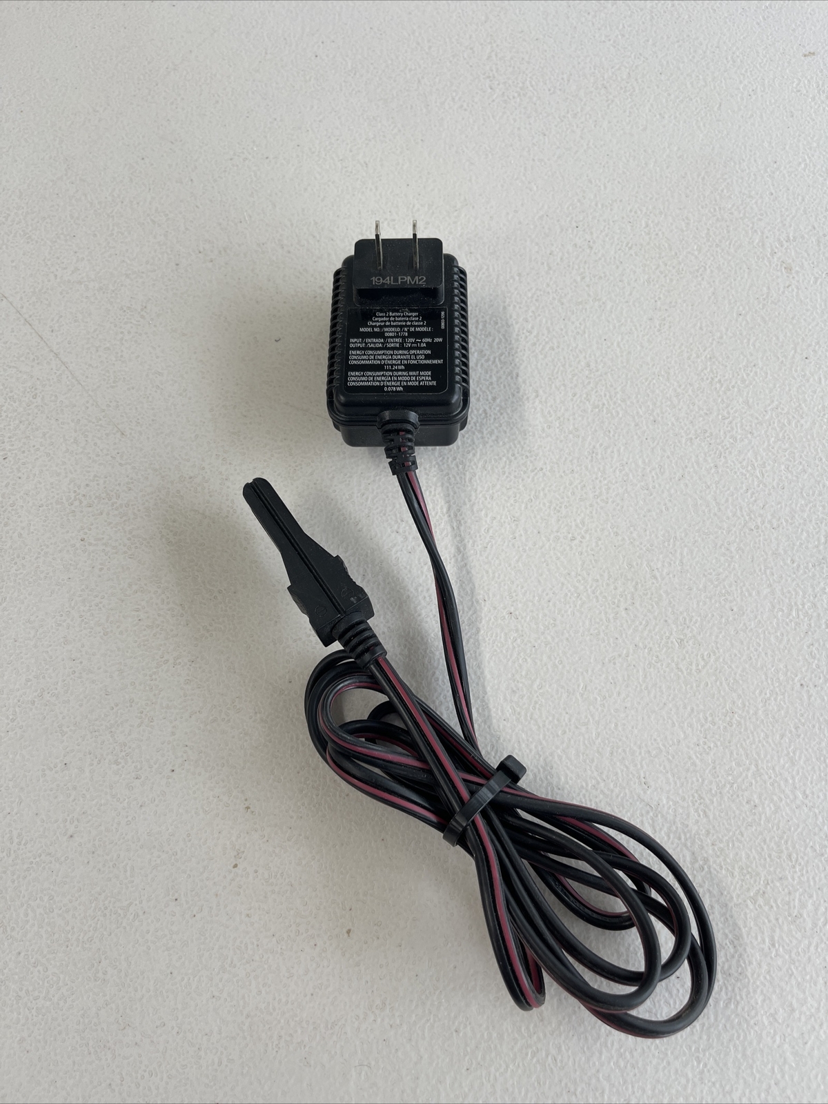 For Power Wheels 00801-1778 12V Battery Charger Fisher Price 6′ cable