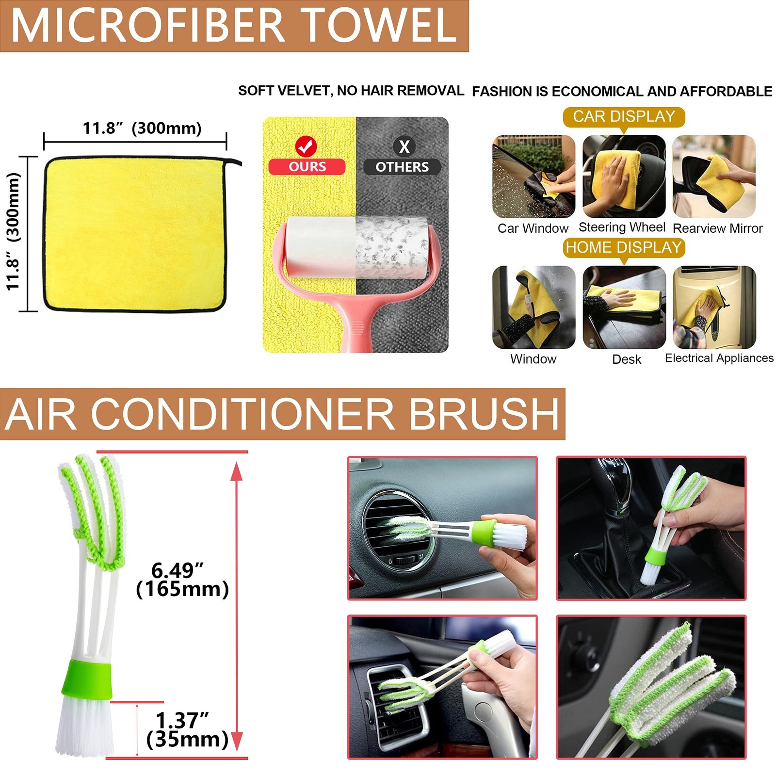 Nolimas 12Pcs Car Wheel & Tire Brush Kit,Including 17inch Long Wheel Brush,Sh…