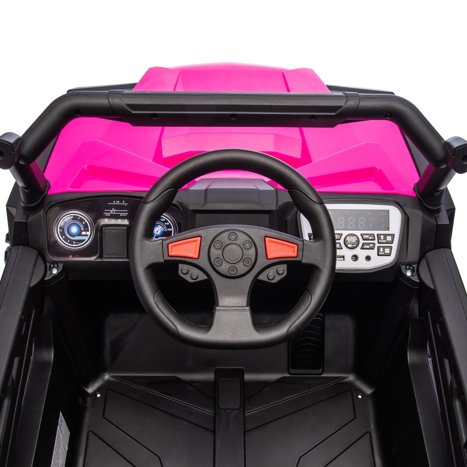 24V Kids Electric UTV w/ Parent Remote, 4-Wheel Suspension, Bluetooth