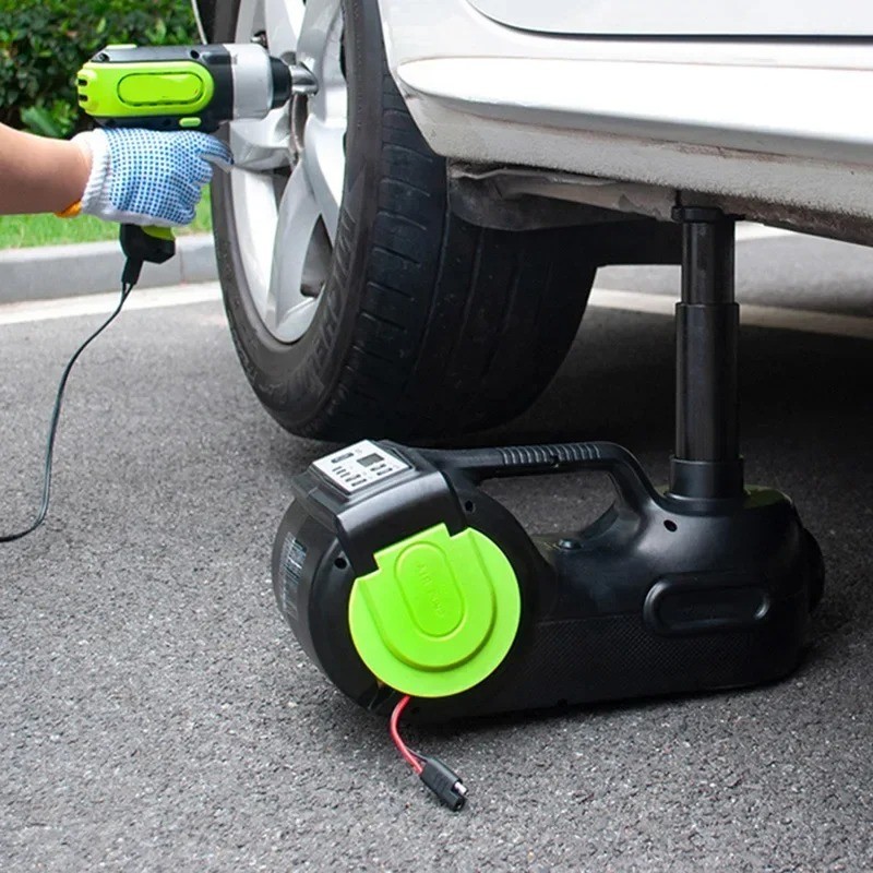 Multi-Functional Electric Car Jack Hydraulic 12V Portable Air Compressor 5T
