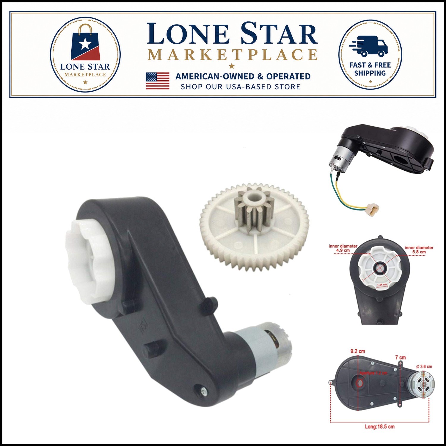 High Efficiency 24V Gearbox and Motor Combo for Children’s Ride-On Toys