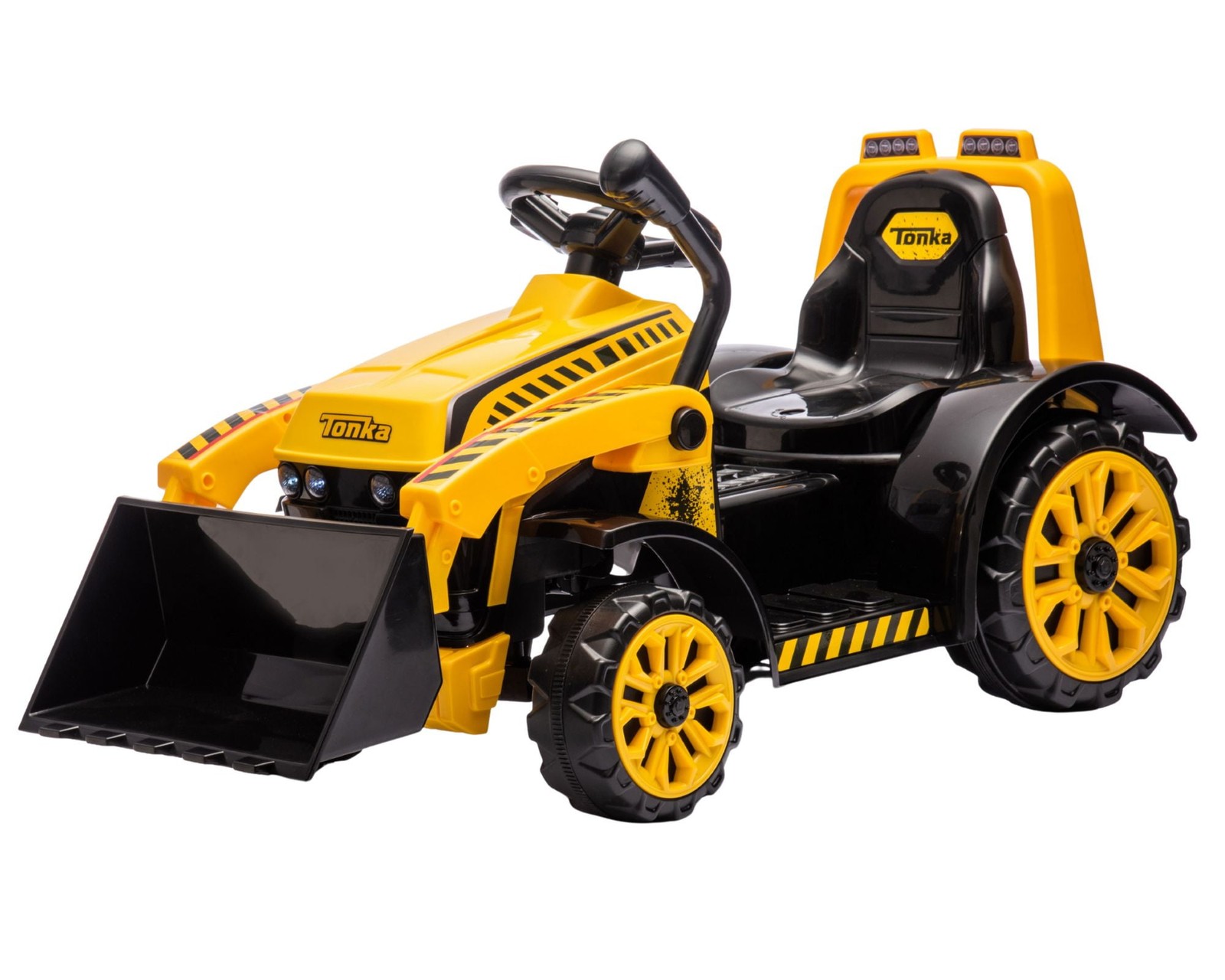 Ride On Cars Tonka 6V Construction Tractor Ride-On with Trailer Kids Ride On