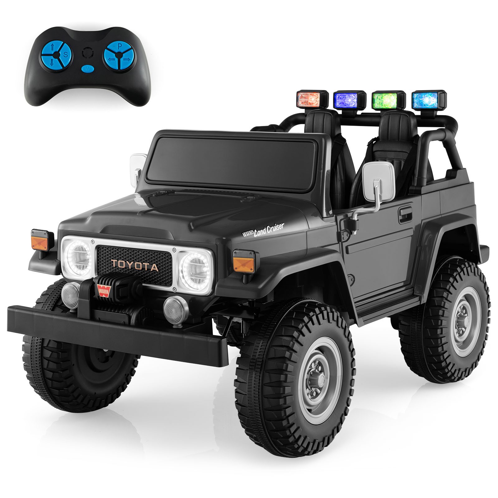 12 V 2 Seater Ride On Truck Car w/ Wireless Connection & UBS Port & FM Radio