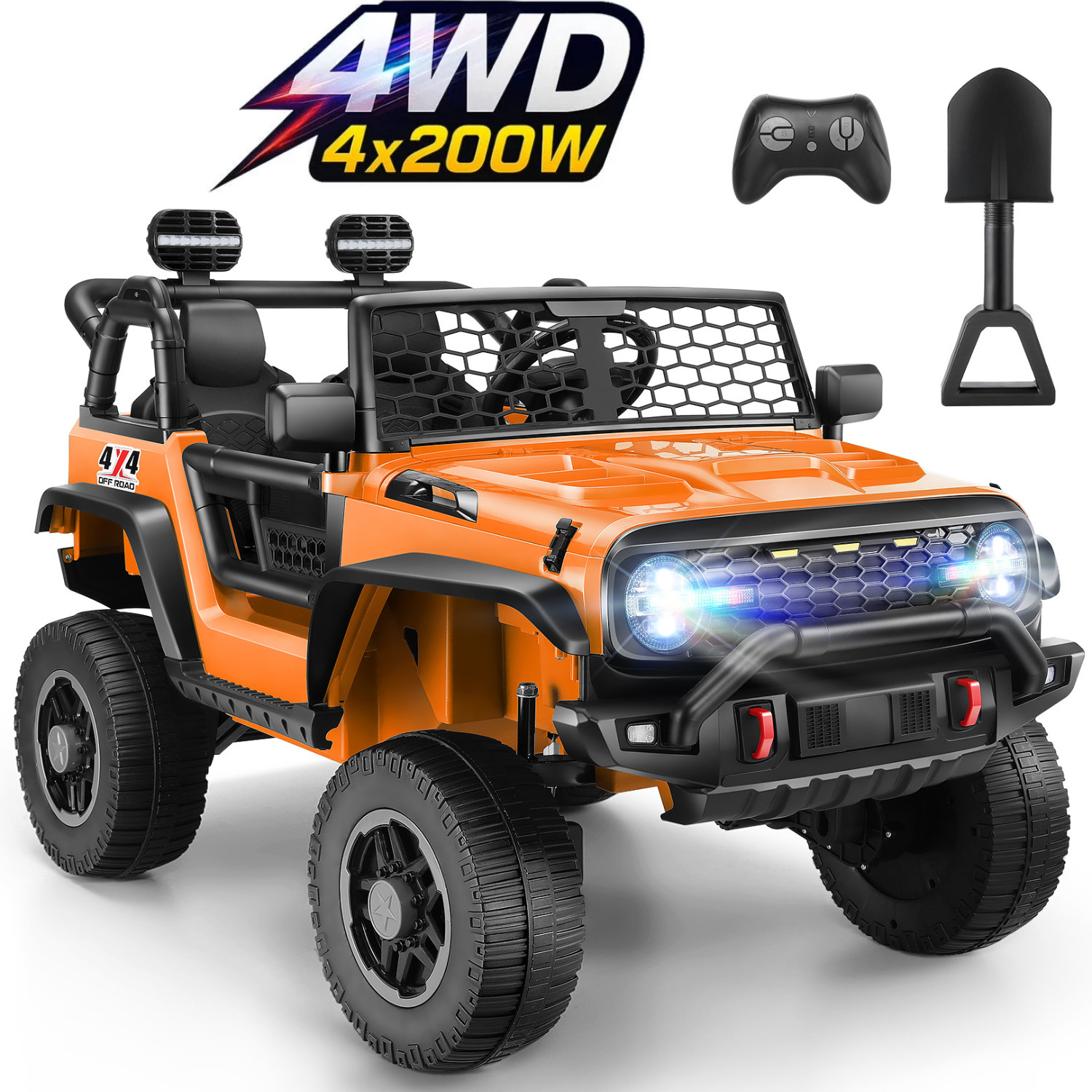 24V Kids Ride On Car w/ Remote Control 20″ Spacious Seat Electric SUV Gift Toy