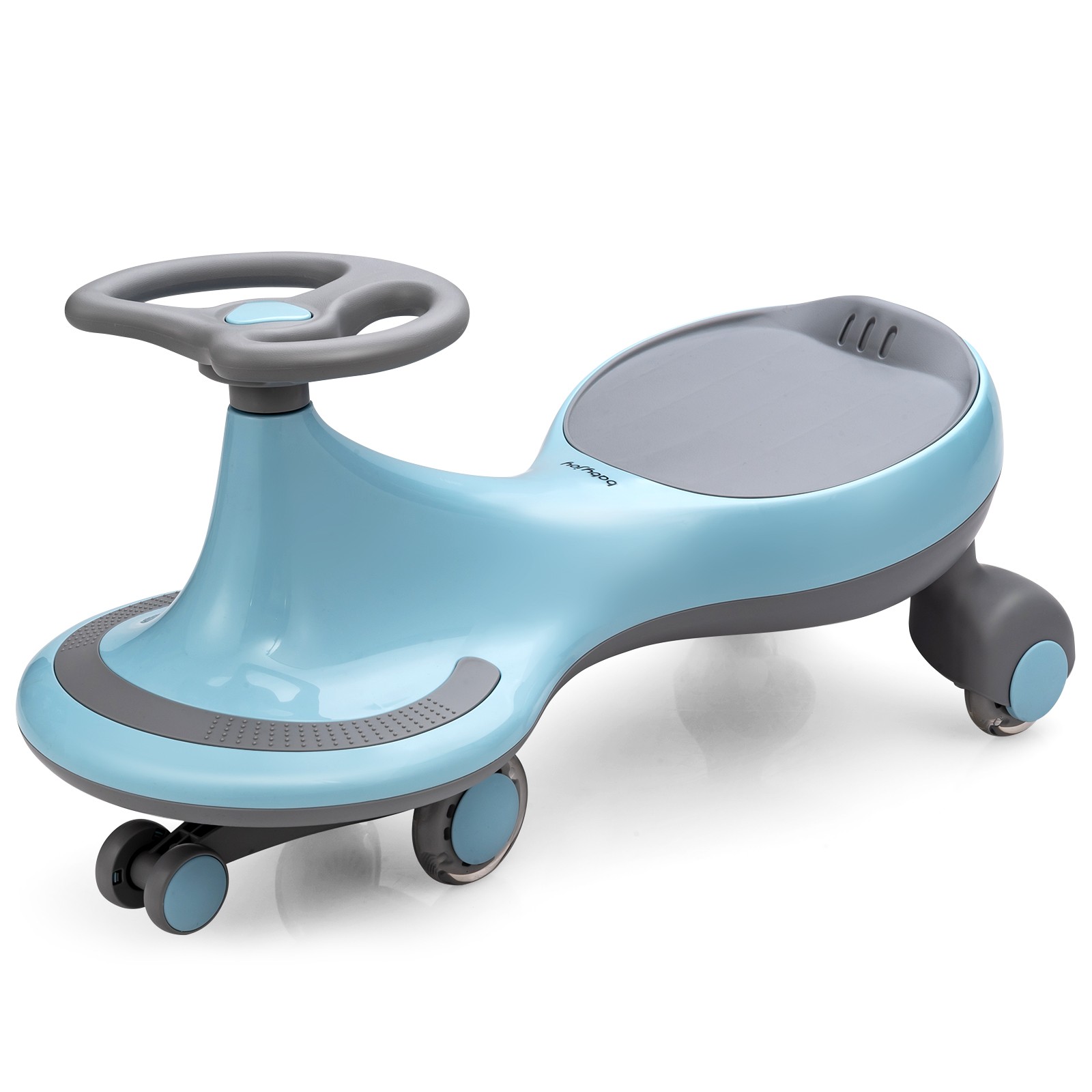 Wiggle Car Ride-on Toy w/ Flashing Wheels for Toddlers & Kids Blue