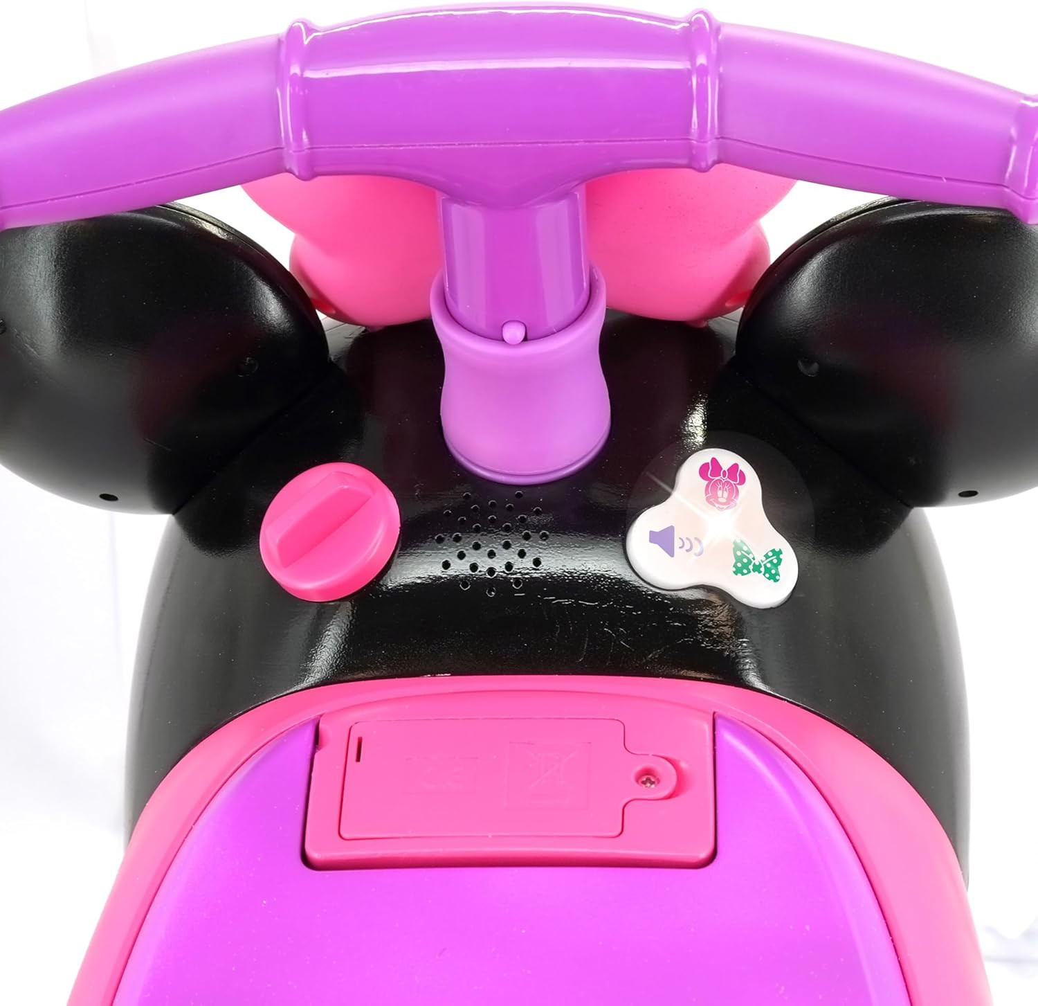 Minnie Mouse Zoom Zoom Ride-On Car with Lights & Sounds, Interactive Dashboard,