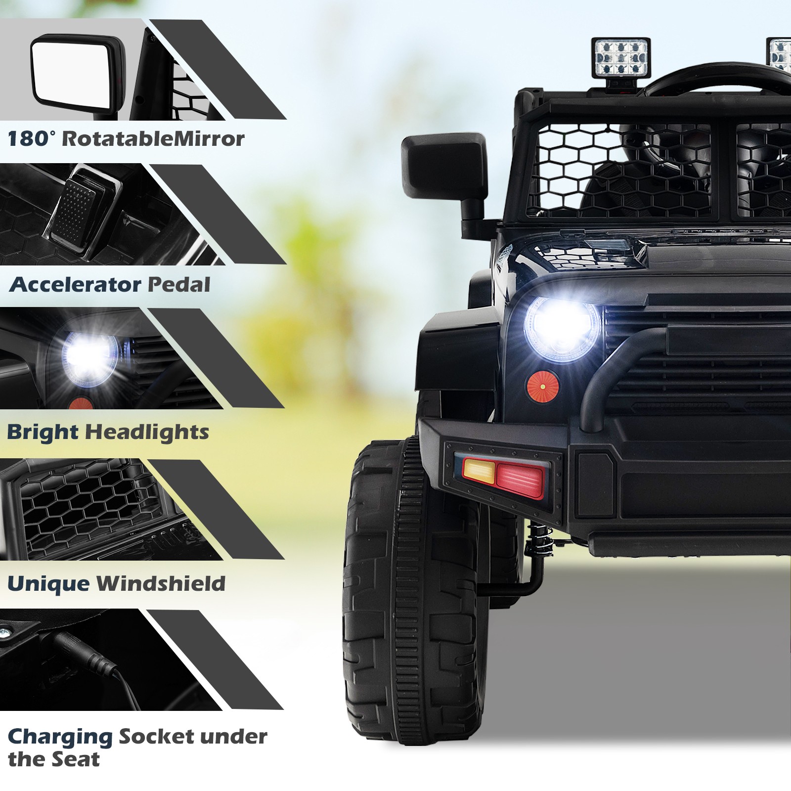 12V Kids Ride On Truck Car Electric Vehicle Remote w/ Music & Light