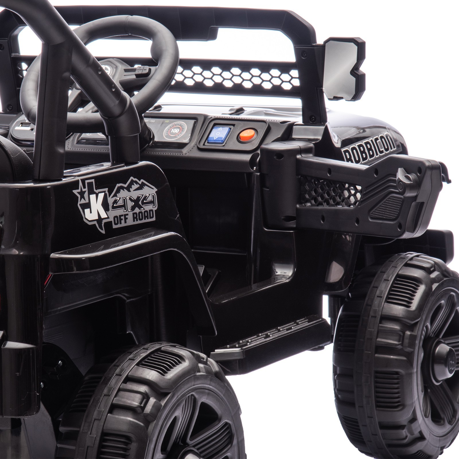12V Kids Electric Car 6 Power Wheels Ride on Jeep Truck Toy with Remote Black