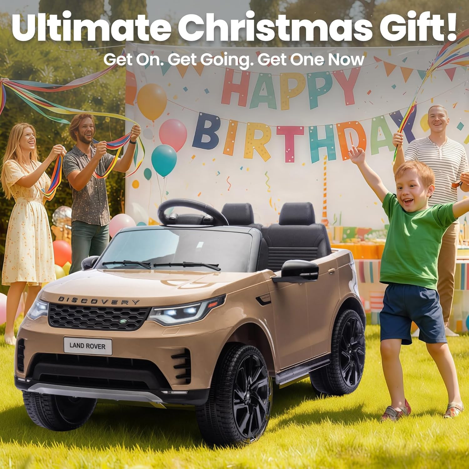 Ride on Car for Kids -12V Licensed Land Rover Electric Ride on Toy with Parental