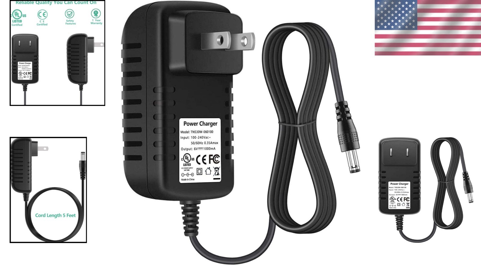 Lightweight 6V Charger for Children’s Ride-On Vehicles – Kid-Friendly Design
