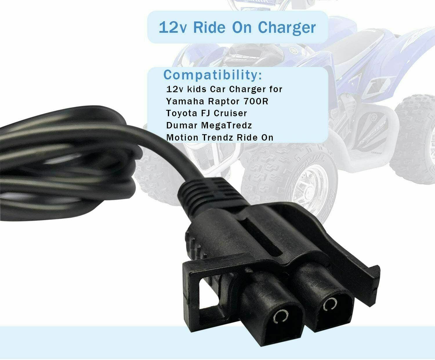 12 Volt 1A B-Type Plug Battery Charger for Kids Ride On Car Power Supply Adapter