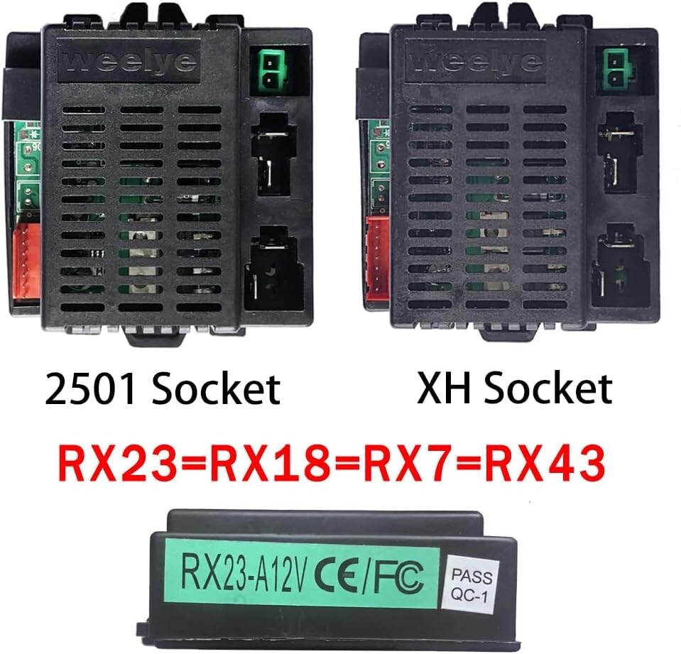 12V Weelye RX23 Socket B 2.4G Bluetooth Receiver Control Box Kit