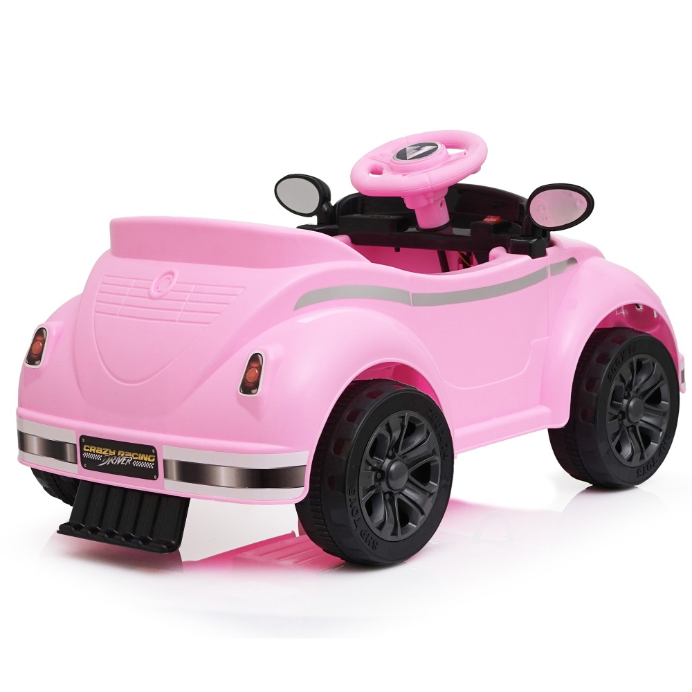 12V Kids Ride On Car W/2.4G RC,Classic Vintage Rounded Styling & Anti-Tip Design