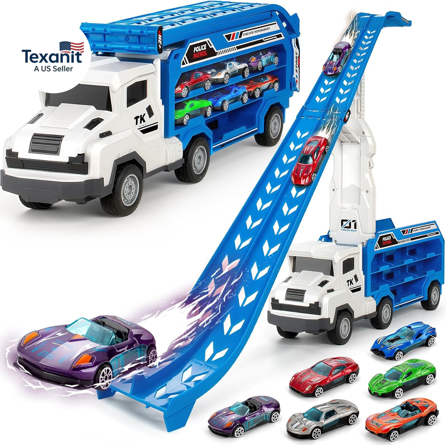 Truck Car Toys for 3, 4, 5, 6 Years Old Boys Girls, 25 in Race Track Truck Toys,