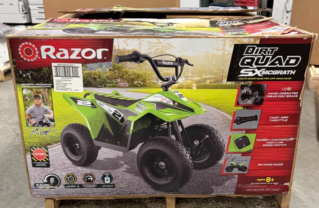 RAZOR DIRT QUAD SX MCGRATH – GREEN-BLACK – Open Box