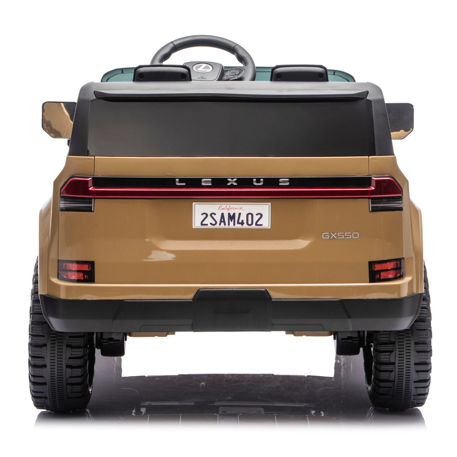 24V 2-Seater Kids Ride on Car w/ High Chassis Four-wheel Suspension LED light